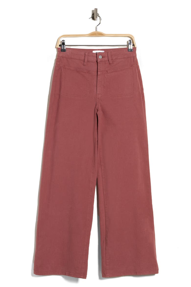 Anessa High Waist Wide Leg Jeans, Main, color, VINTAGE BRICK BERRY