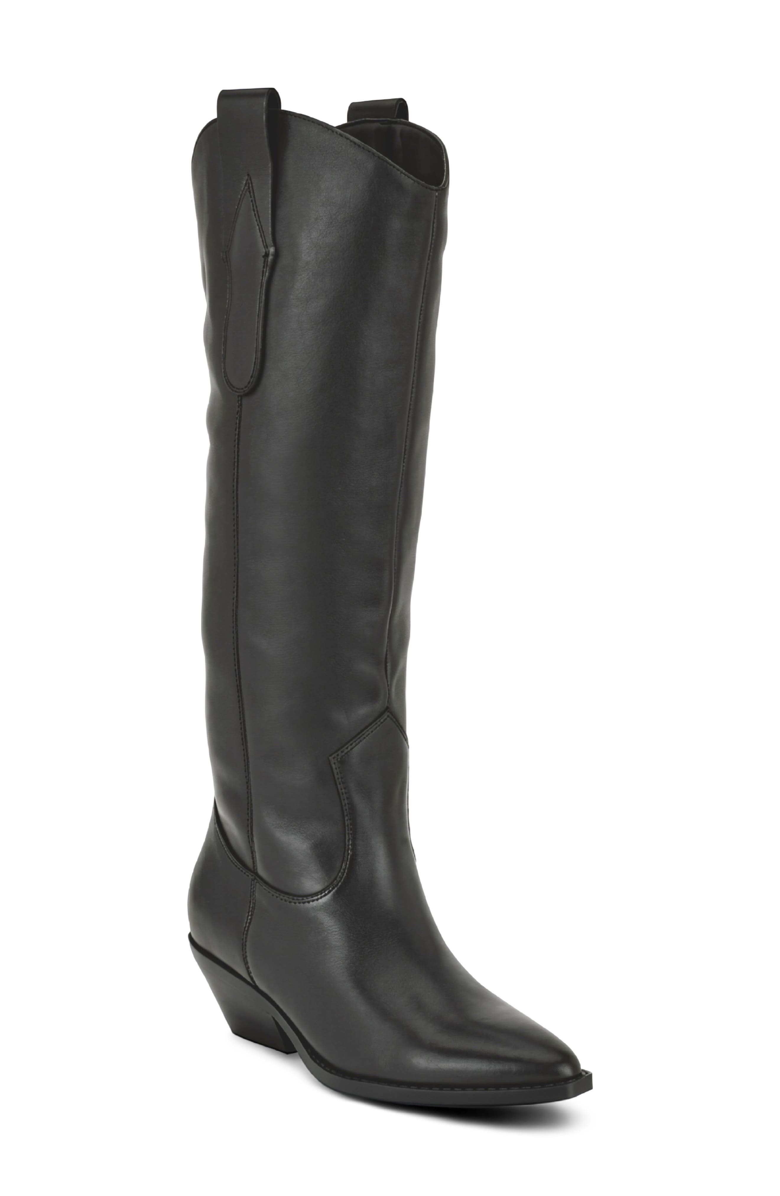 Asken Knee High Boot, Main, color, BLACK LEATHER