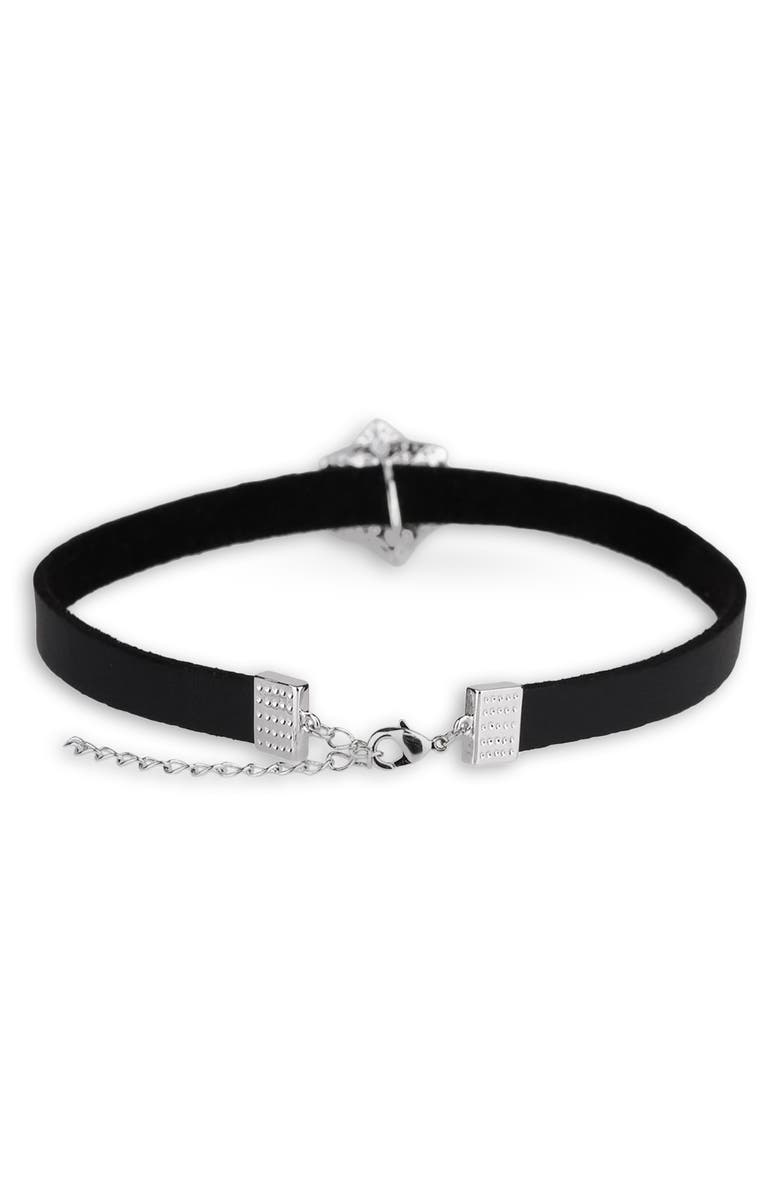 SAACHI Western Chic Flower Charm Choker Necklace, Alternate, color, Black