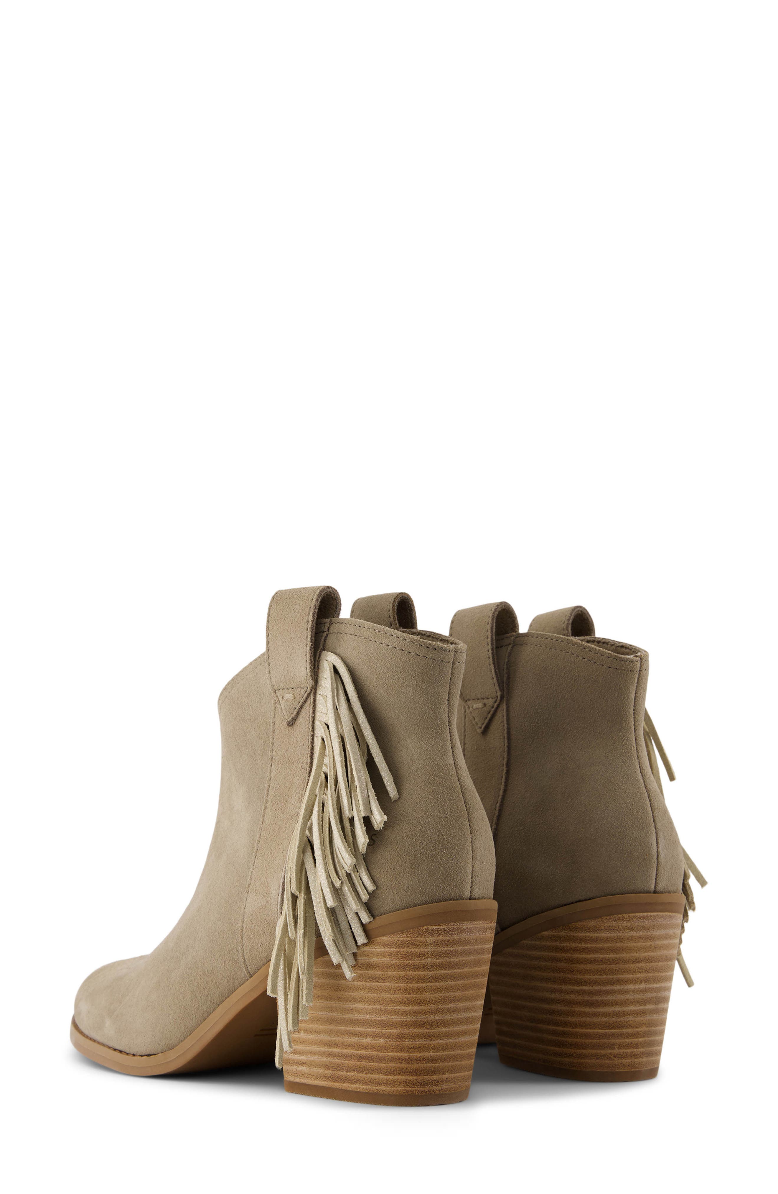 TOMS Constance Fringe Bootie, Alternate, color, Natural