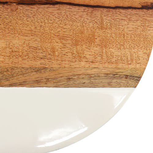 Gibson Home 12 Inch Duo Tone Round Wood Serving Board In Brown