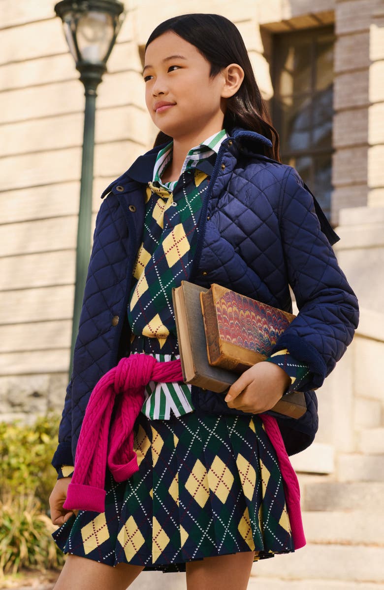 Polo Ralph Lauren Kids' Cable Knit Cotton Cardigan, Alternate, color, Preppy Pink