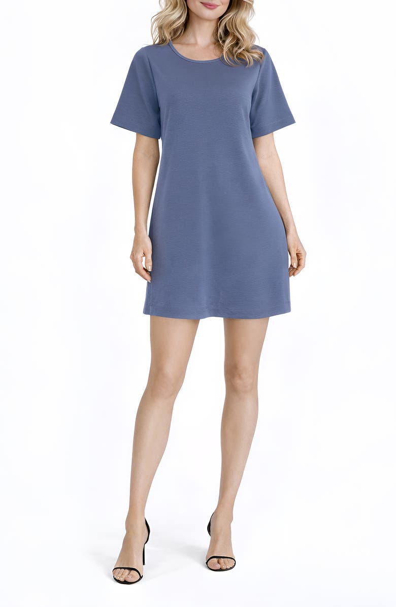 Isaac Mizrahi New York Lucy Trapeze Dress, Main, color, Blue