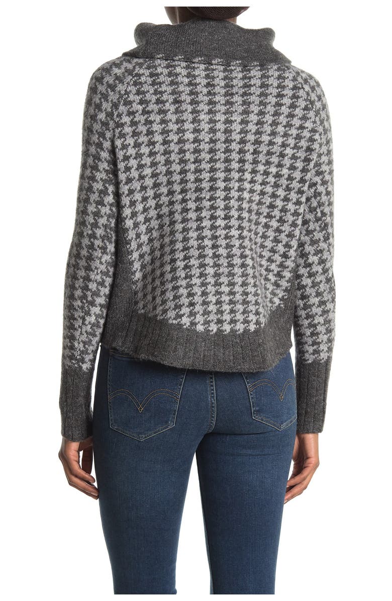 CLOTH BY DESIGN Houndstooth Plush Turtleneck Sweater, Alternate, color, 