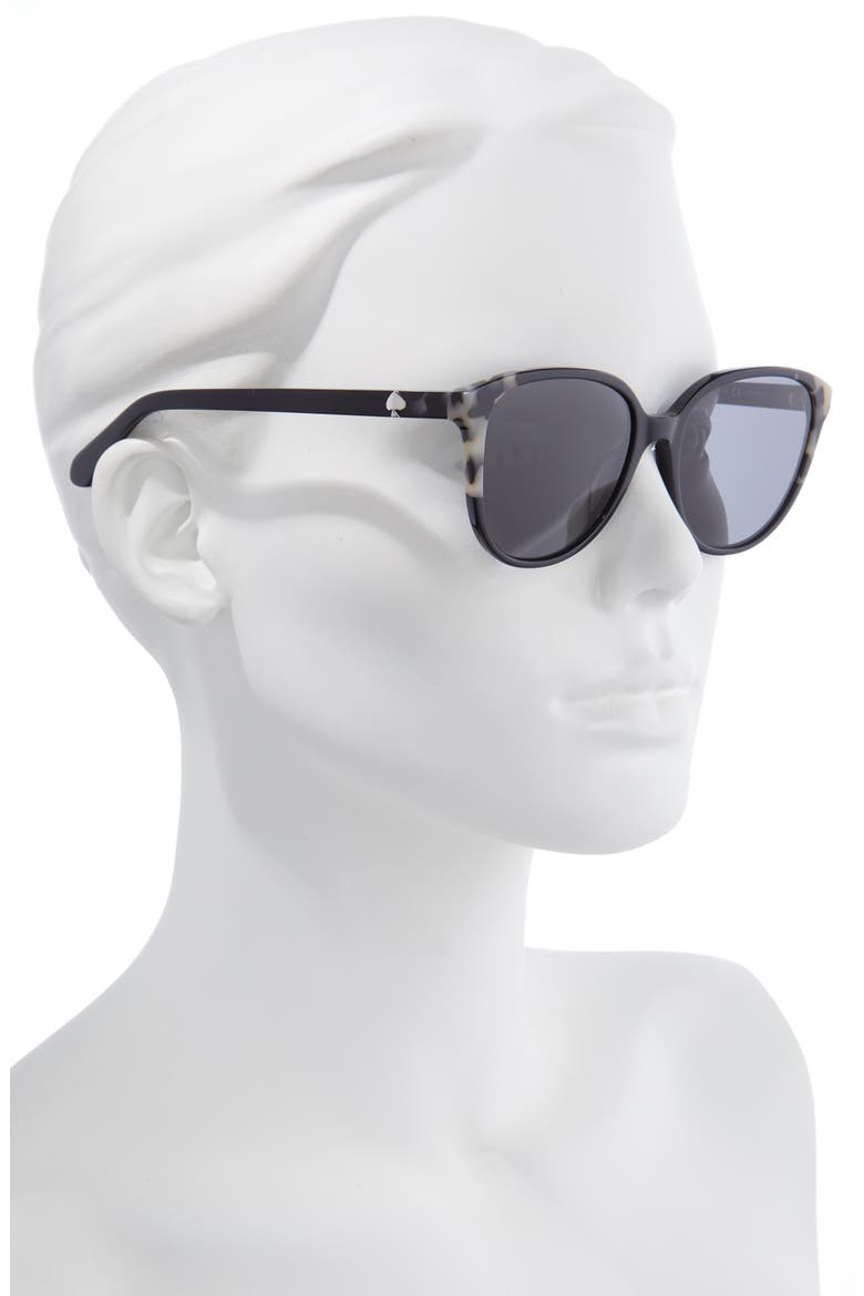 vienne 53mm polarized cat eye sunglasses, Alternate, color, BLACK/ GREY POLAR