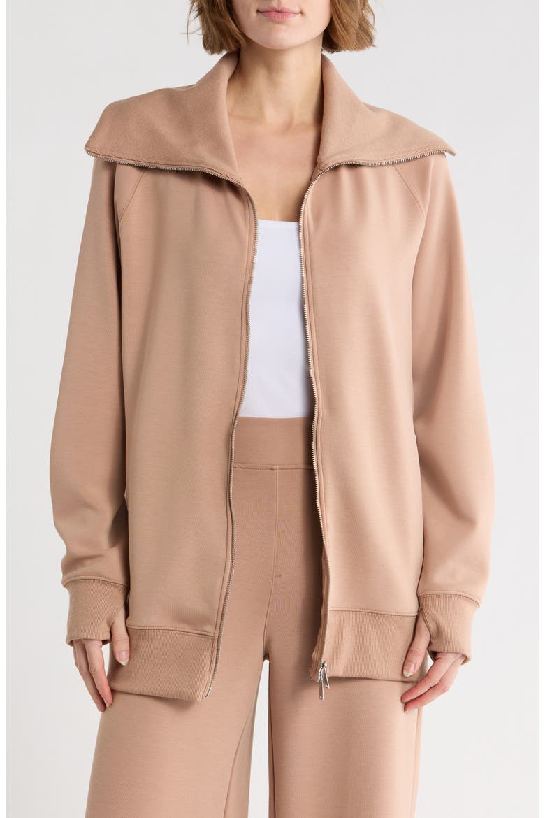 Dual Zip Sweatshirt, Main, color, ALMONDINE