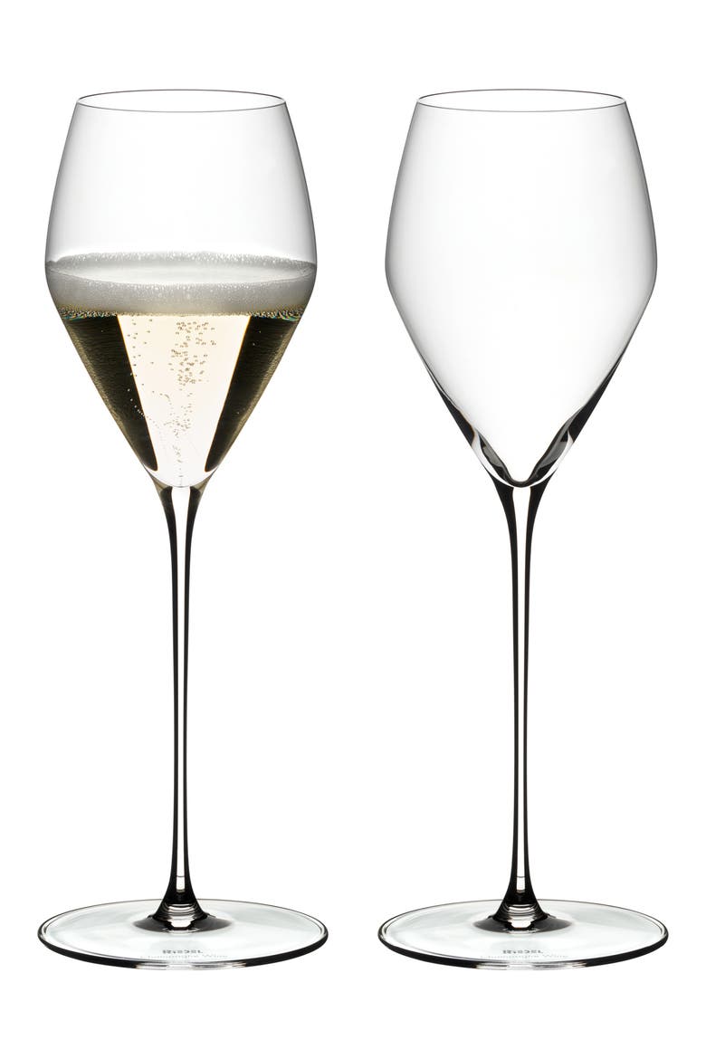Veloce Champagne Wine Glass, Set of 2, Alternate, color, CLEAR