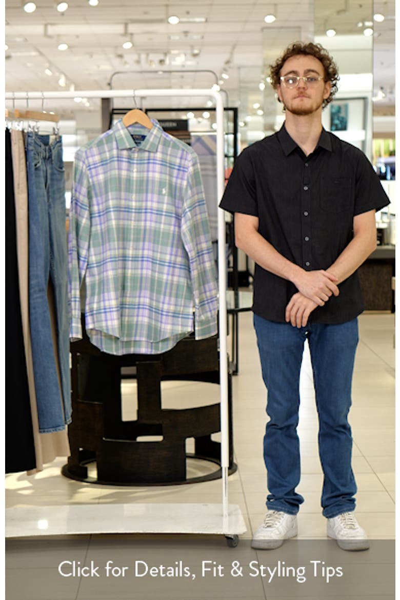 Classic Fit Plaid Cotton Button-Up Oxford Shirt video
