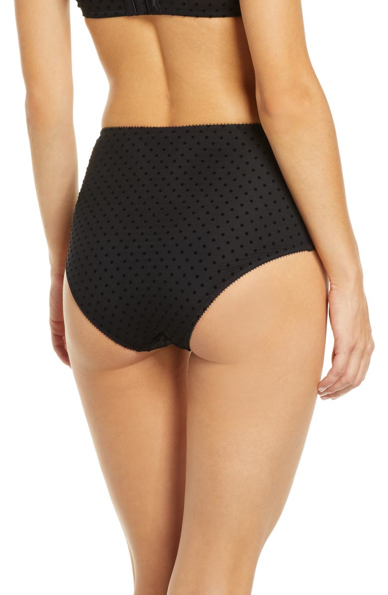 JASON WU GREY Jason Wu Collection Flocked Dot High Waist Briefs, Alternate, color, 