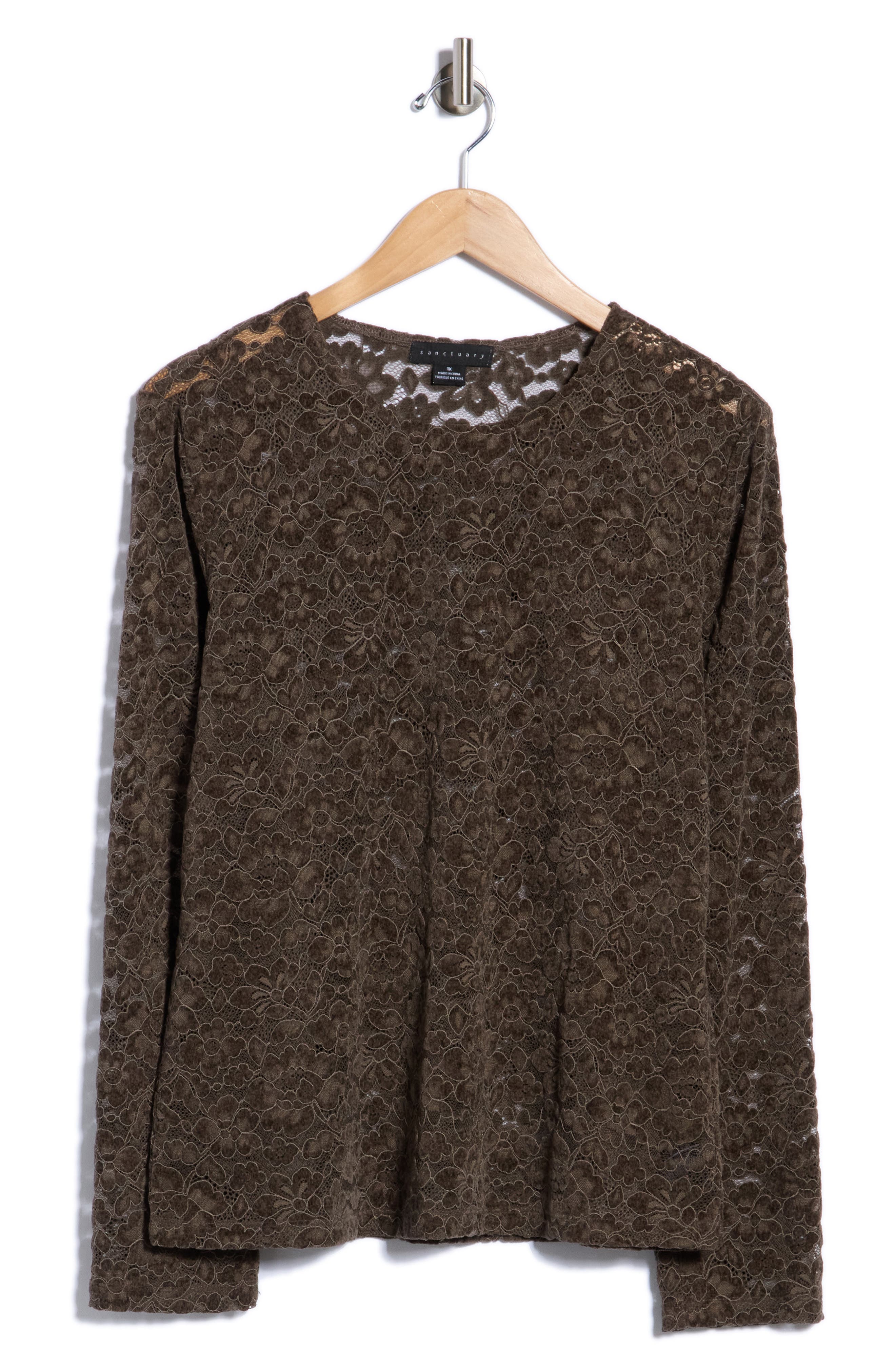 Don't Be Shy Long Sleeve Lace Top