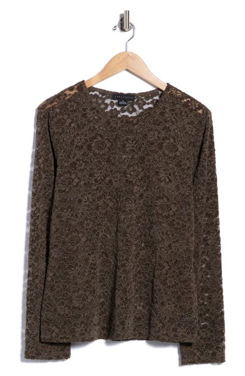 Don't Be Shy Long Sleeve Lace Top