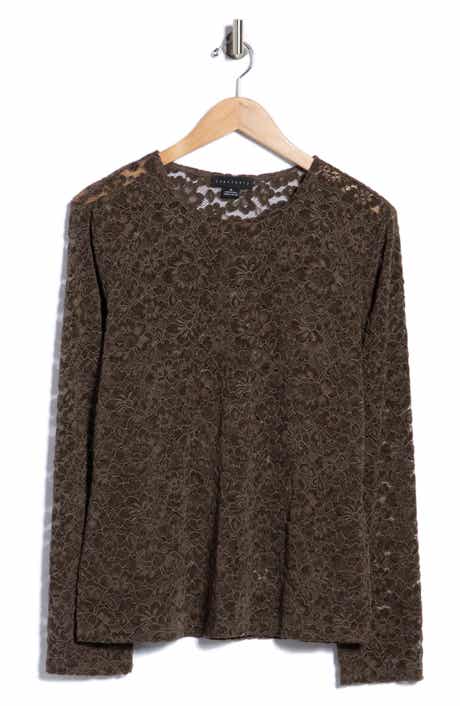 Don't Be Shy Long Sleeve Lace Top