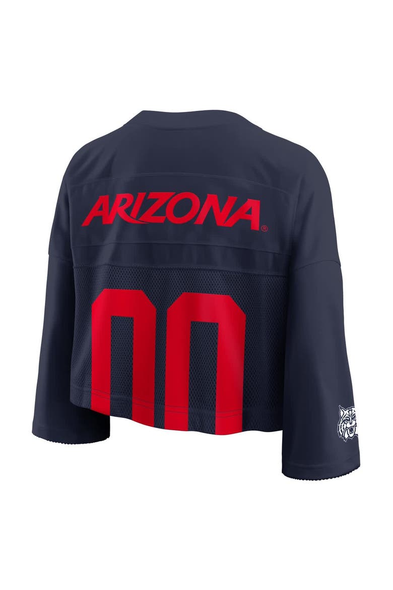 Women's Nike Navy Arizona Wildcats Cropped Mesh Fashion Jersey, Alternate, color, Navy