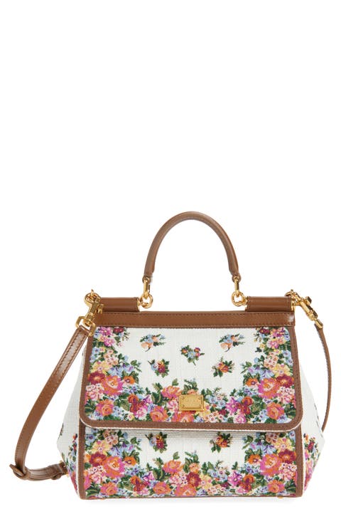 Medium Sicily Floral Embroidered Handbag