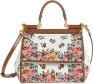 Dolce&Gabbana Medium Sicily Floral Embroidered Handbag