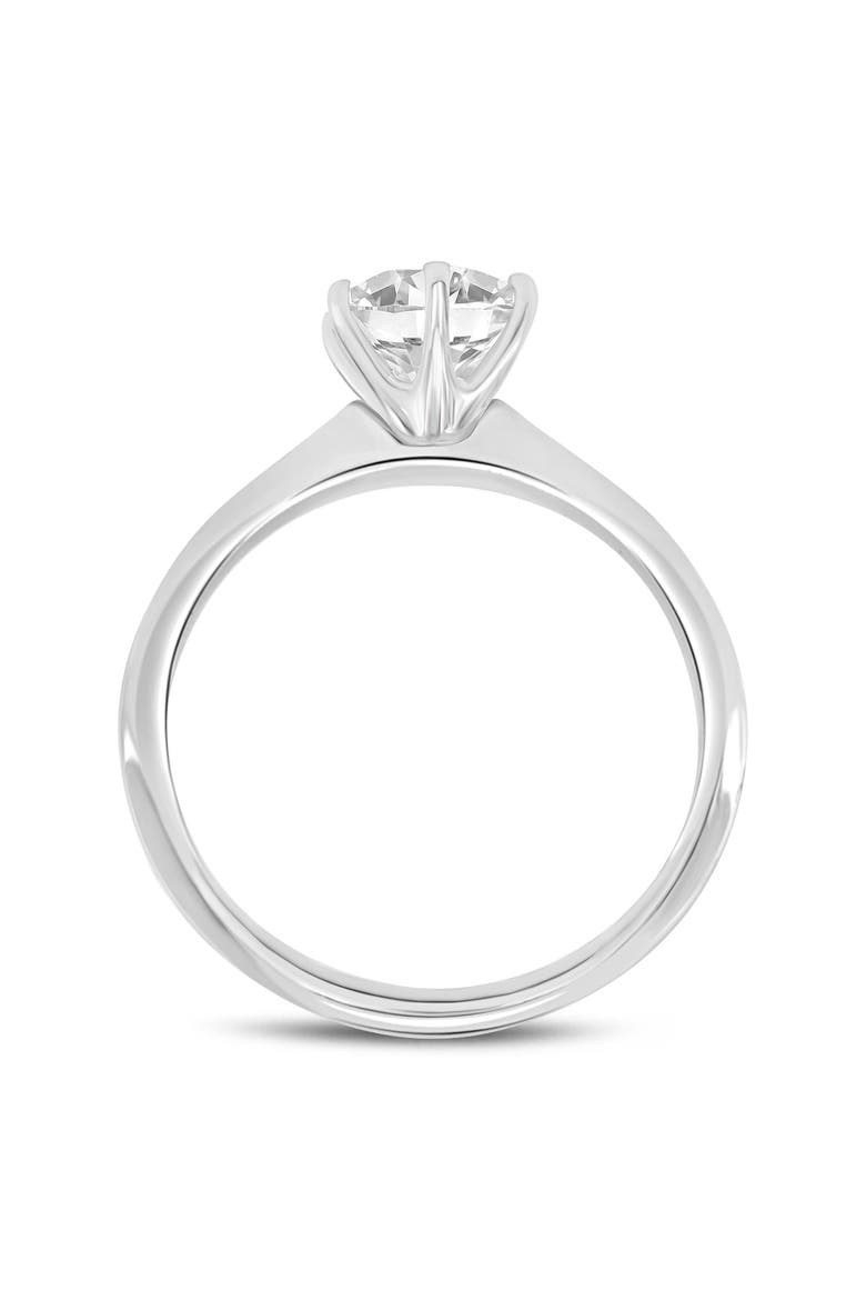 Anea 14K Gold Round Cut Lab Grown Solitaire Diamond Engagement Ring - 1 Ct, Alternate, color, 14K White Gold