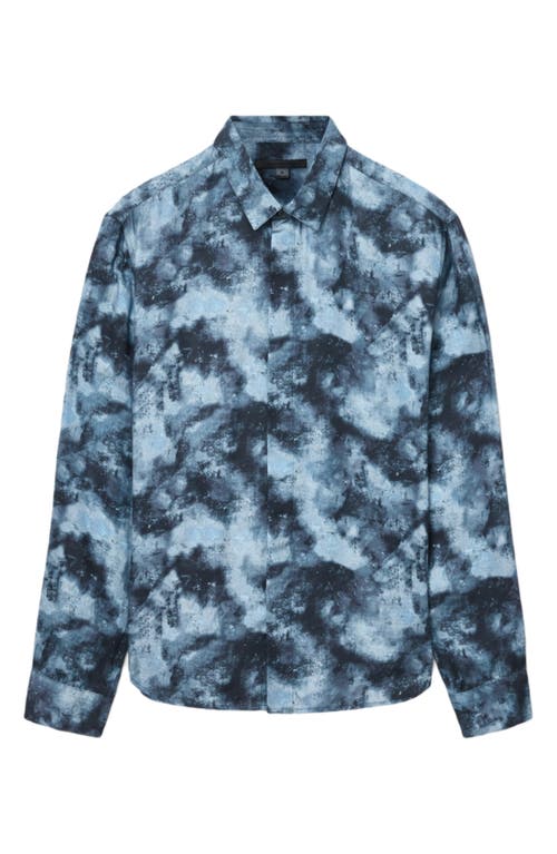 John Varvatos Rodney Hidden Placket Button-up Shirt In Blue
