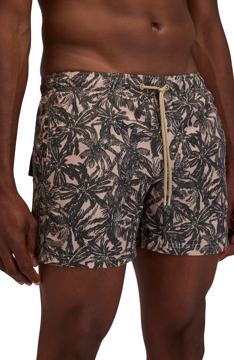 Sundek Print Swim Trunks, Alternate, color, Safari