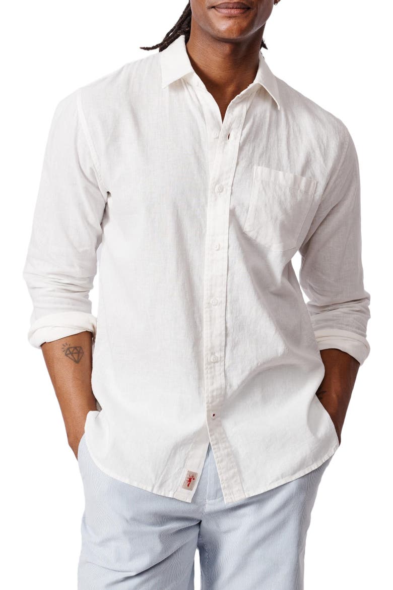 Grainsby Linen Cotton Relaxed Shirt, Alternate, color, White