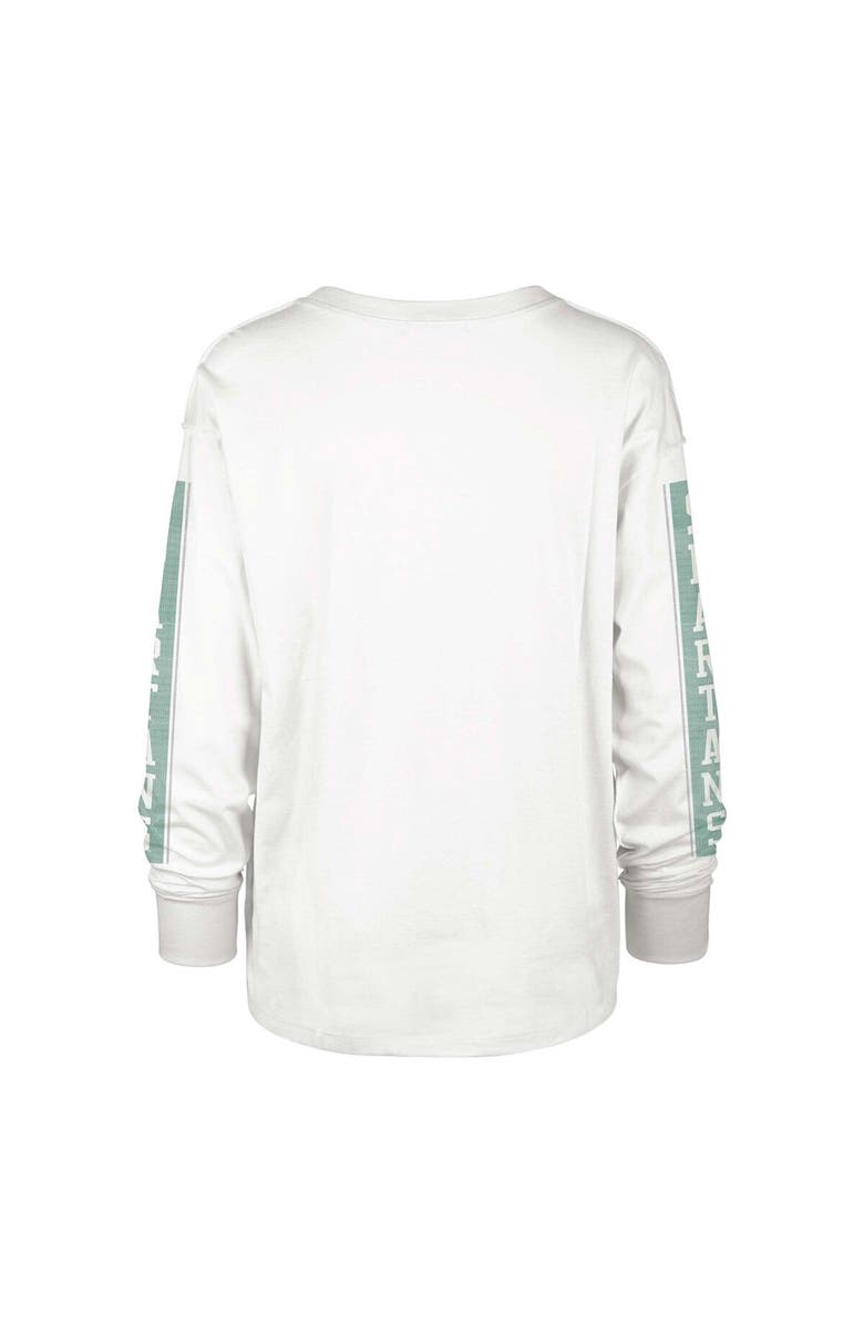 '47 Women's '47 Cream Michigan State Spartans Statement SOA 3-Hit Long Sleeve T-Shirt, Alternate, color, White