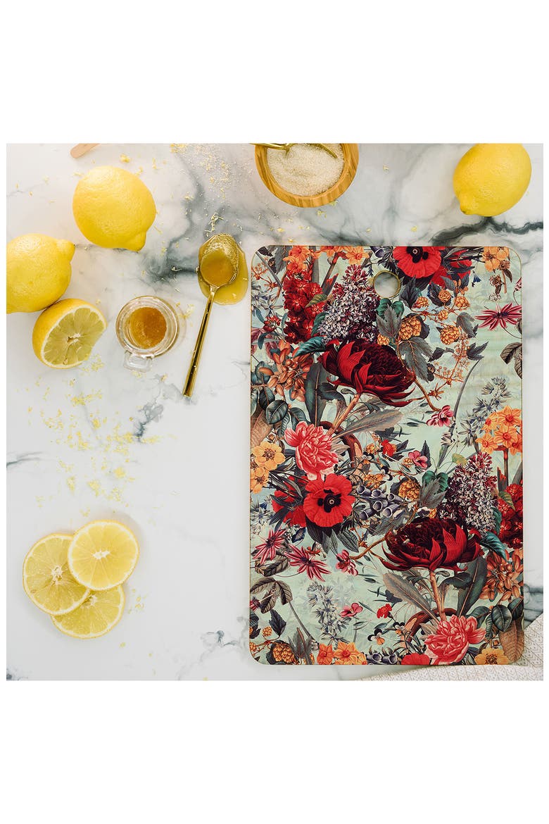 Burcu Korkmazyurek Romantic Garden Cutting Board, Alternate, color, MULTI