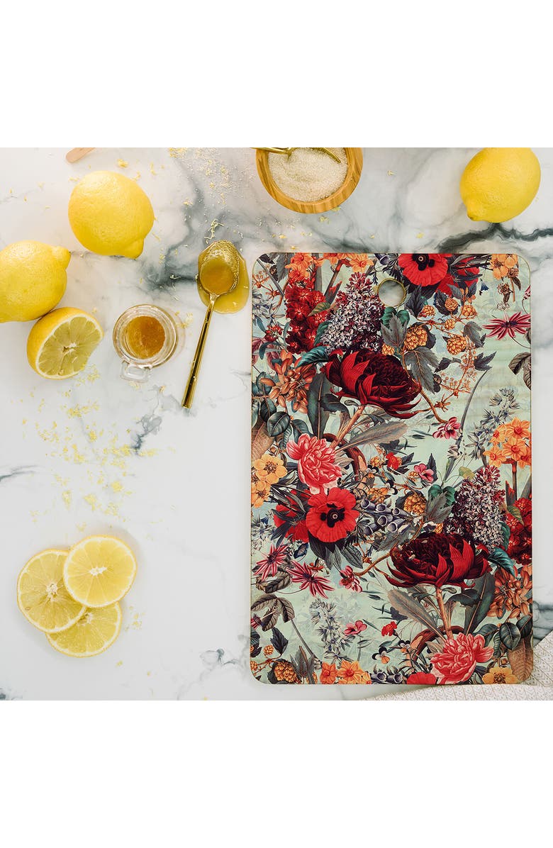 Deny Designs Burcu Korkmazyurek Romantic Garden Cutting Board, Alternate, color, Multi