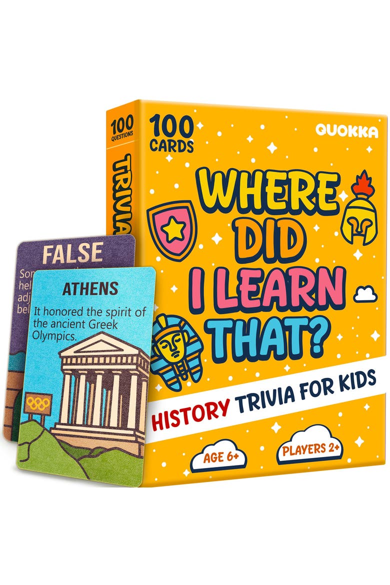 Kids Trivia Card Games - World, Space, History & Human Body, Main, color, History