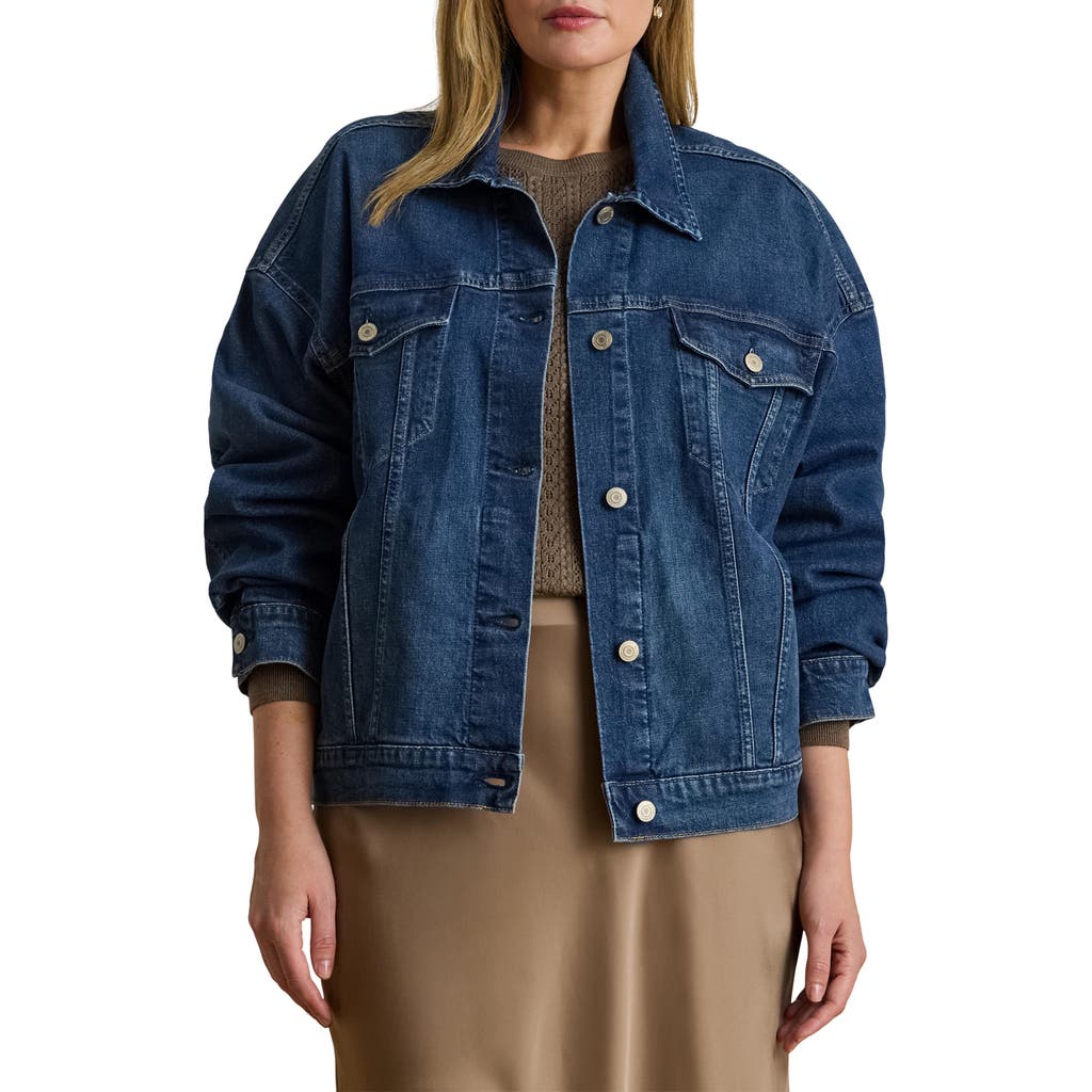Ralph Lauren Lauren Macmey Denim Trucker Jacket In Blue