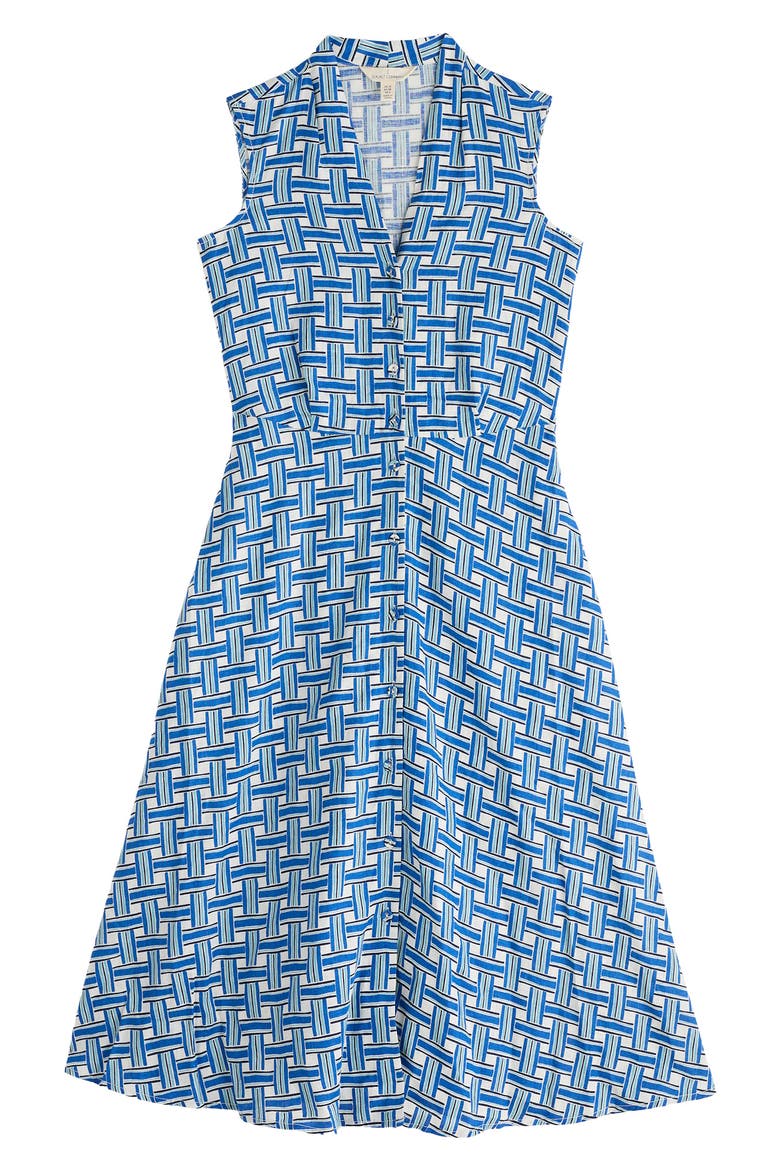 Carved Wood Sleeveless Linen Midi Dress, Alternate, color, DECK WEAVE CARGO