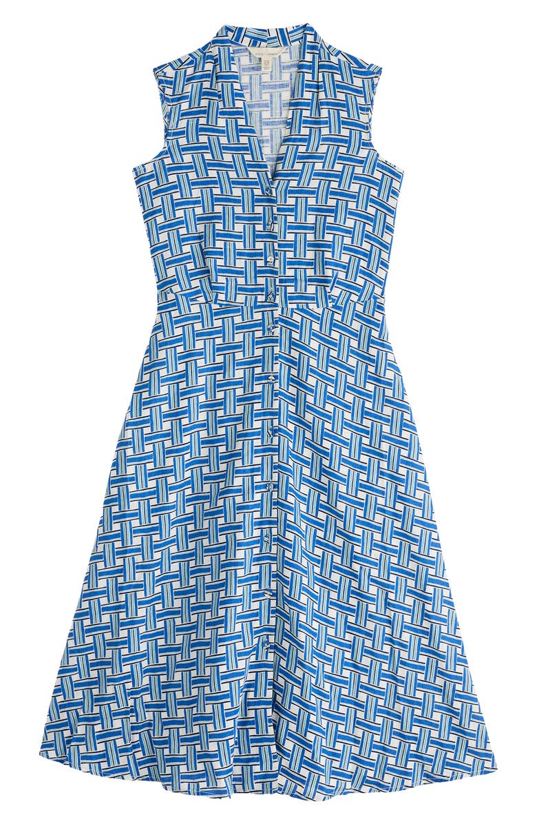 Seasalt Cornwall Carved Wood Sleeveless Linen Midi Dress, Alternate, color, Deck Weave Cargo