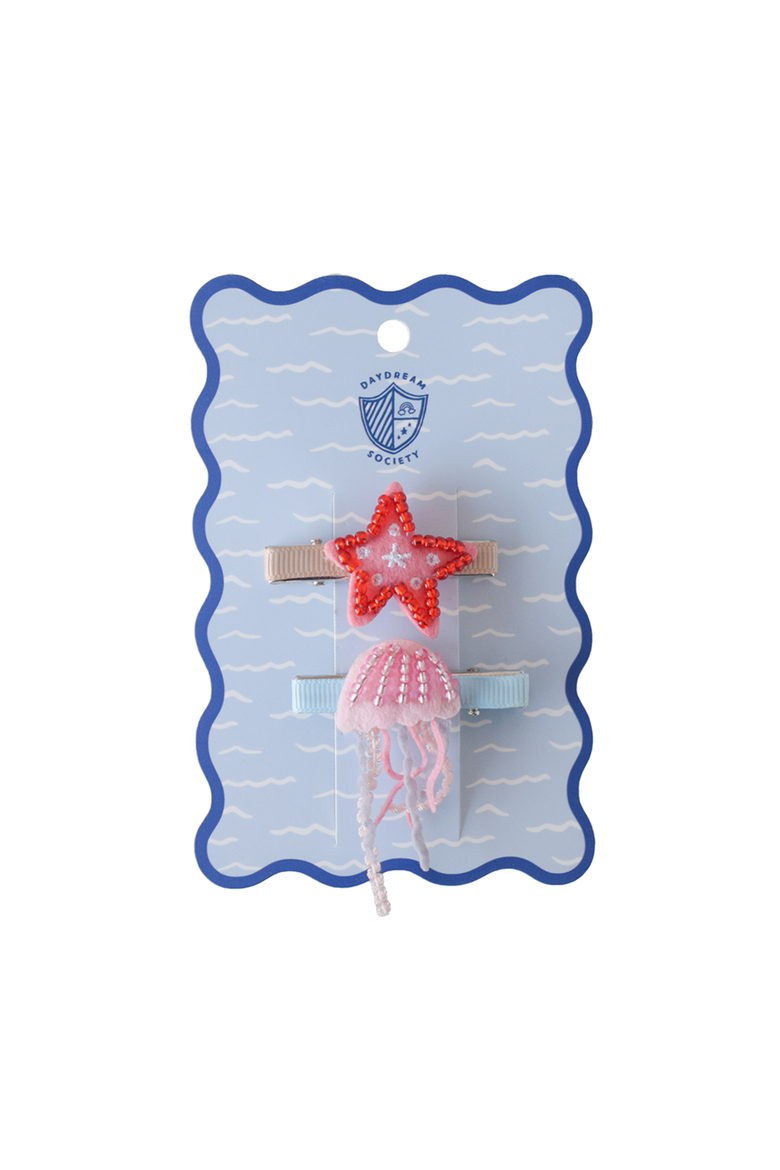 Seaside Jellyfish & Starfish Clip Set, Main, color, Assorted Pre-Pack
