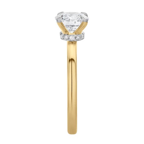 Luvmyjewelry Lila 14k Gold Round Lab Grown Diamond Hidden Halo Ring In 14k Yellow Gold