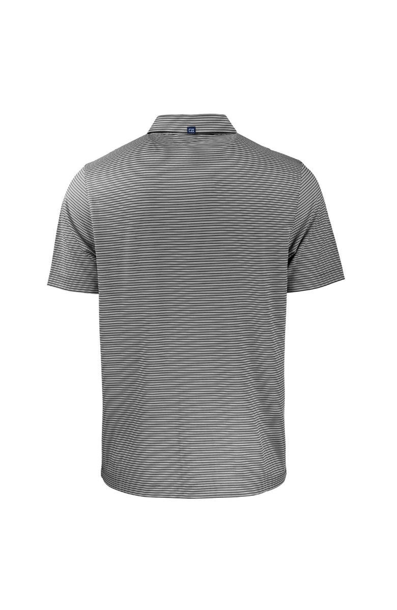 Cutter & Buck Men's Cutter & Buck  Black/White Ivy League Tri-Blend Forge Eco Double Stripe Stretch Recycled Polo, Alternate, color, 
