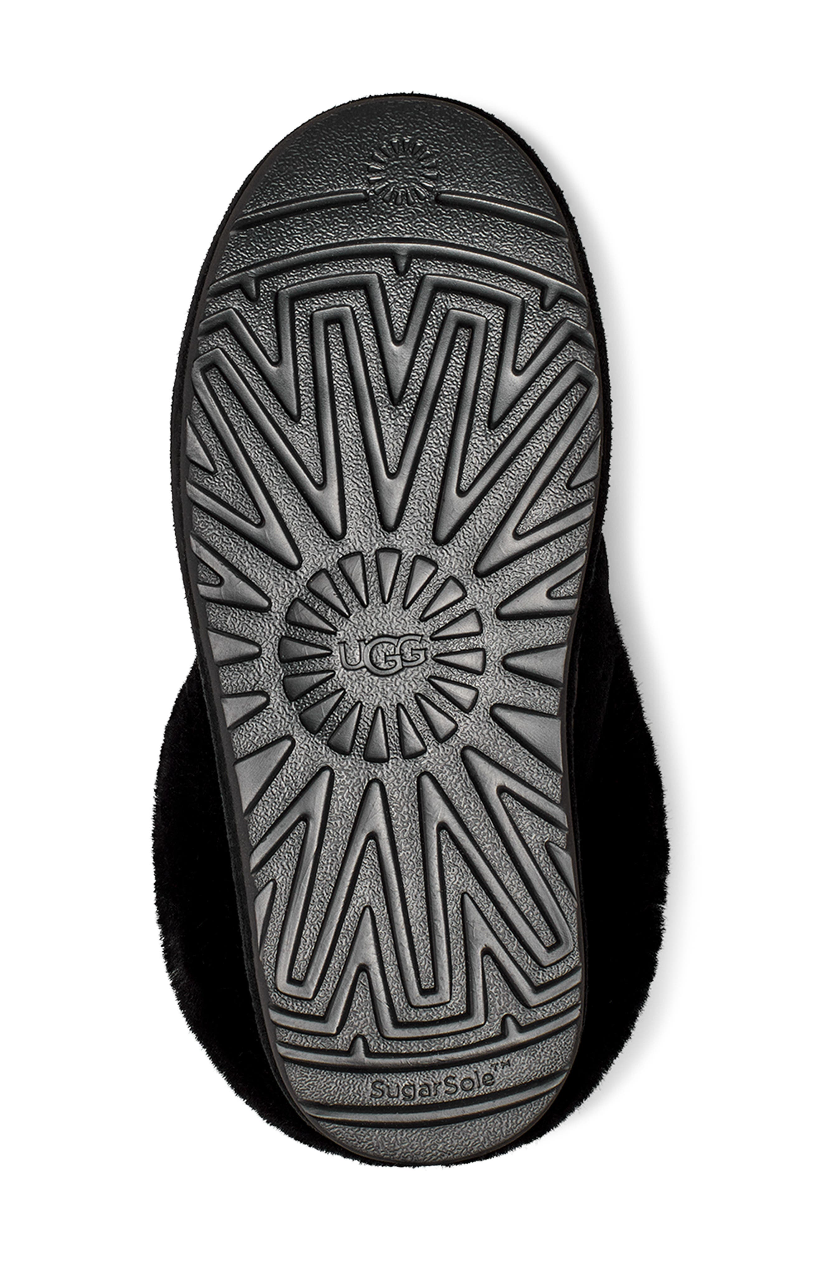 UGG<sup>®</sup> Tazzlita Genuine Shearling Trim Platform Slipper, Alternate, color, Blk