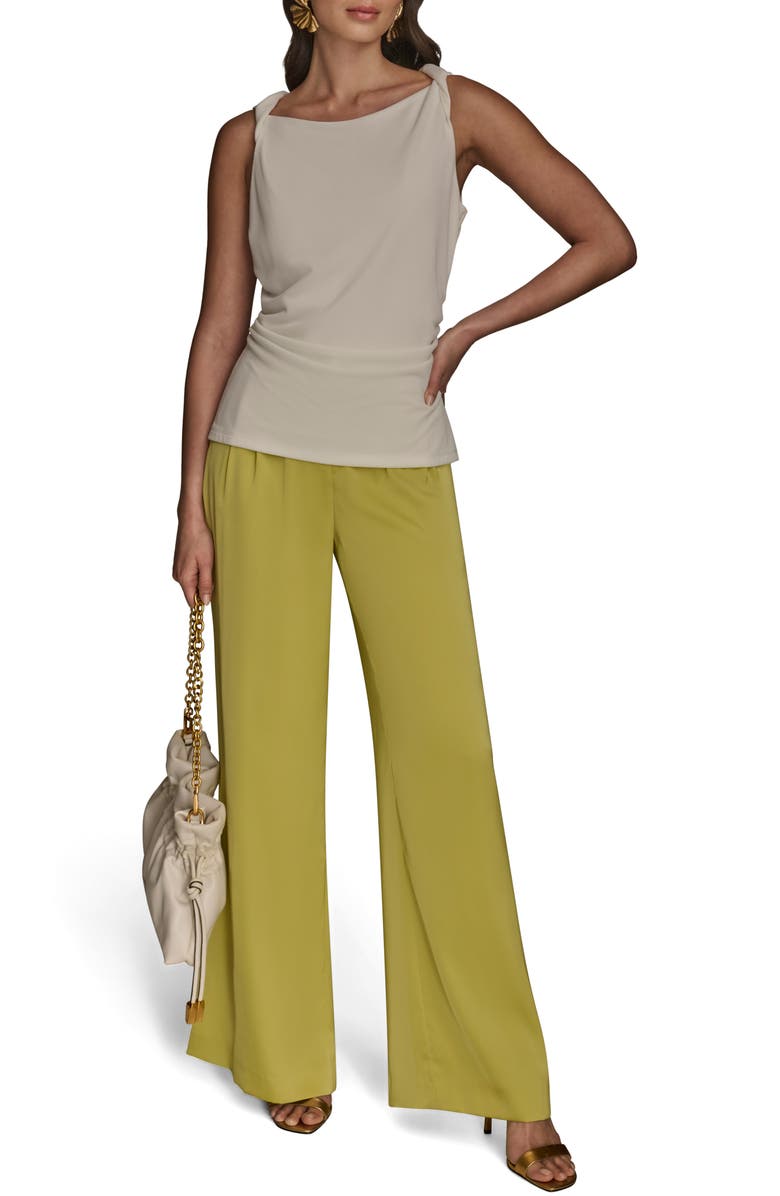 Donna Karan New York Twist Strap Ruched Tank, Alternate, color, 