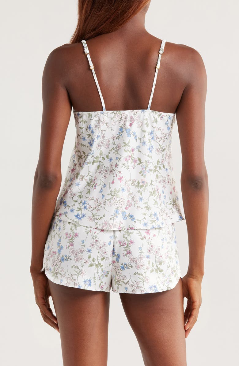 Flora Nikrooz Bowie Satin Short Pajamas, Alternate, color, Ivory