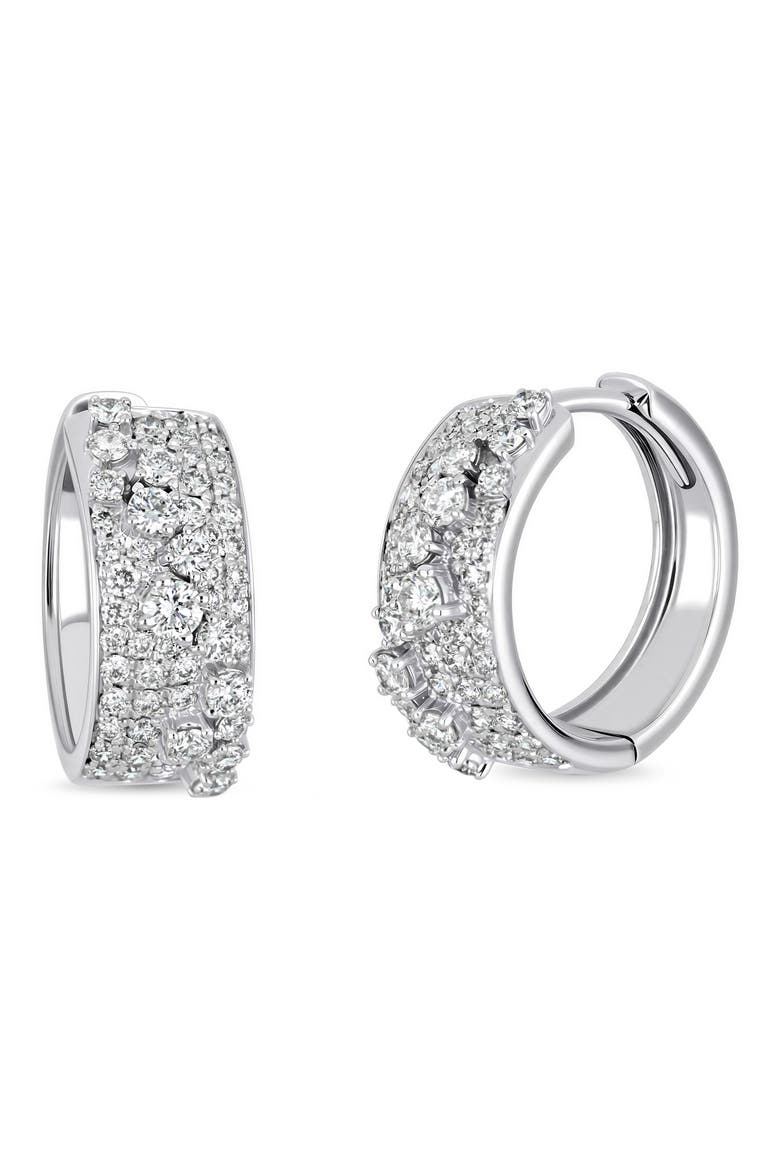 Mika Diamond Hoop Earrings (Online Trunk Show), Main, color, 18K WHITE GOLD