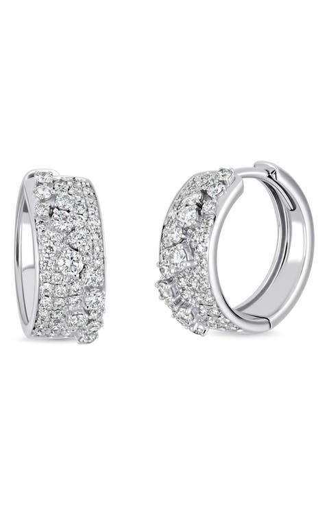 Mika Diamond Hoop Earrings