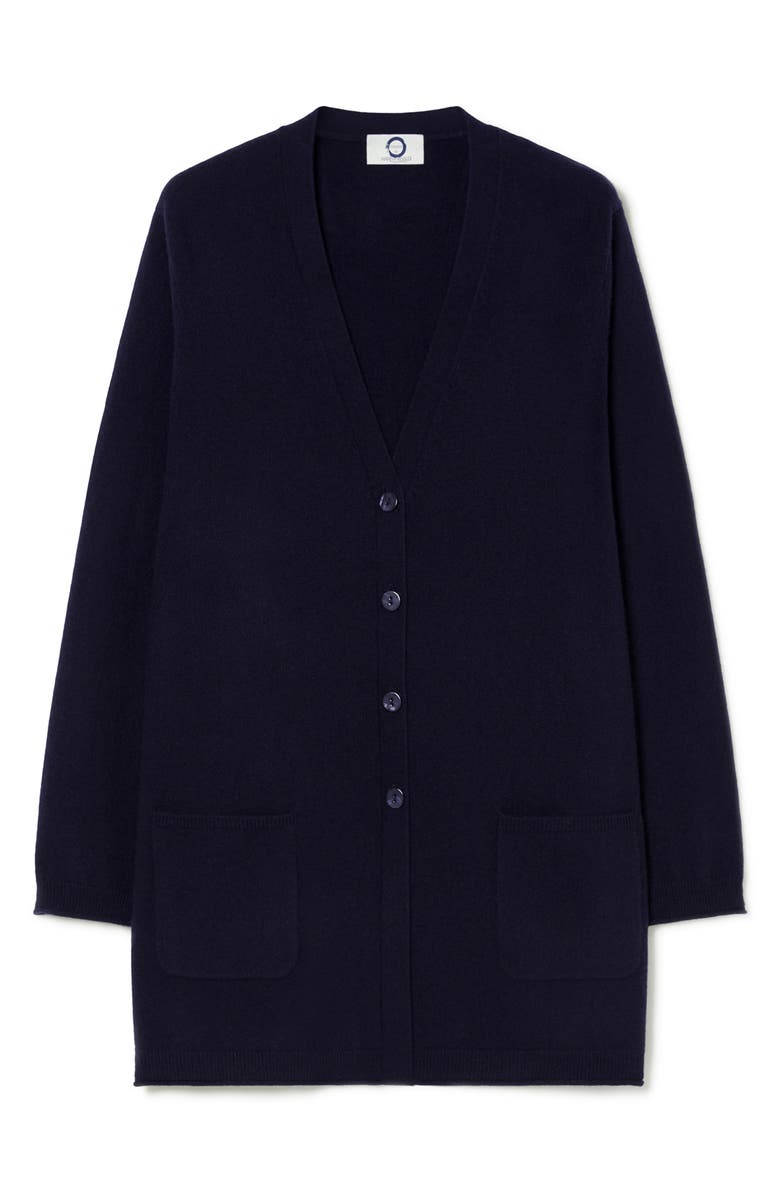 Marina Rinaldi Olona Cashmere Cardigan, Alternate, color, Midnight Blue