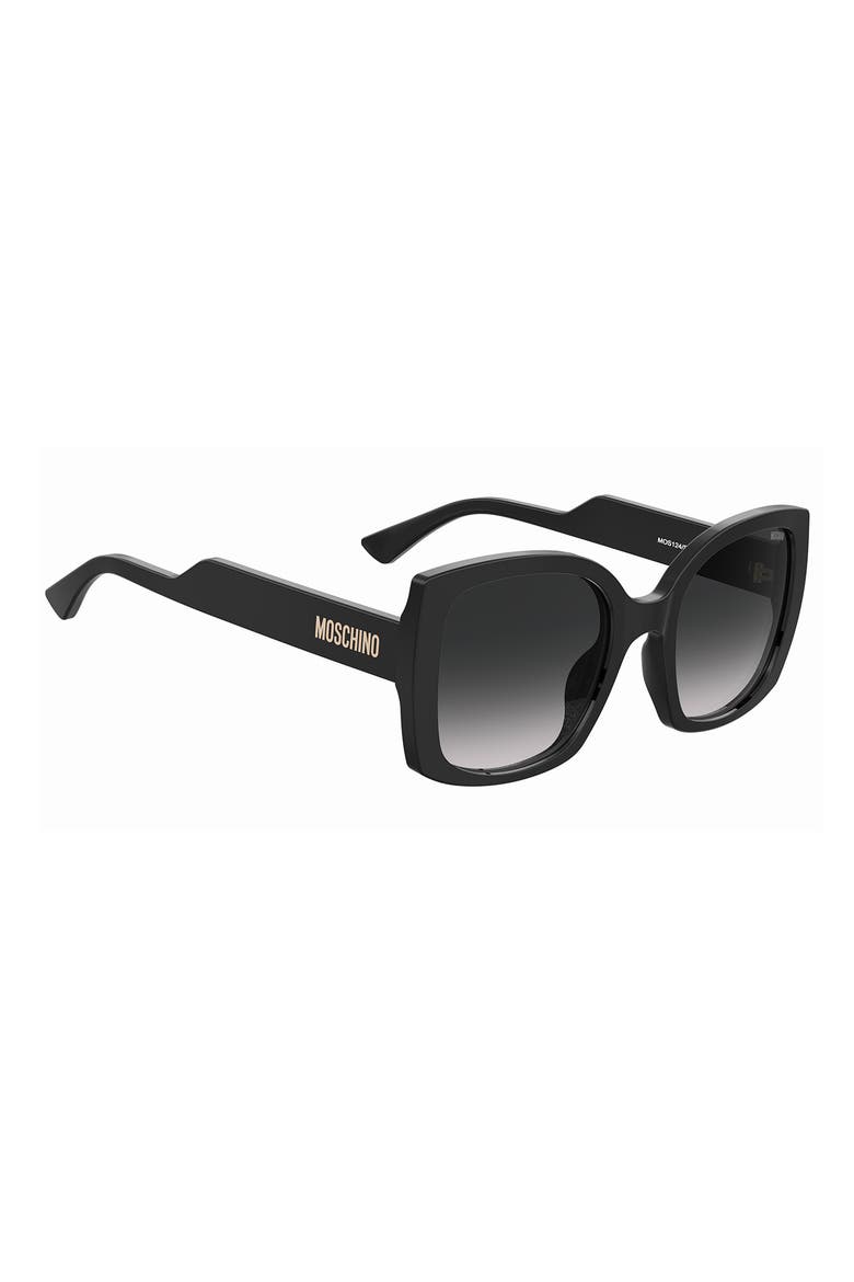 54mm Gradient Square Sunglasses, Alternate, color, BLACK/GREY