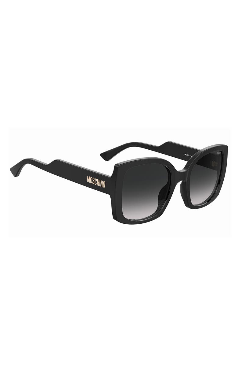 Moschino 54mm Gradient Square Sunglasses, Alternate, color, Black/Grey