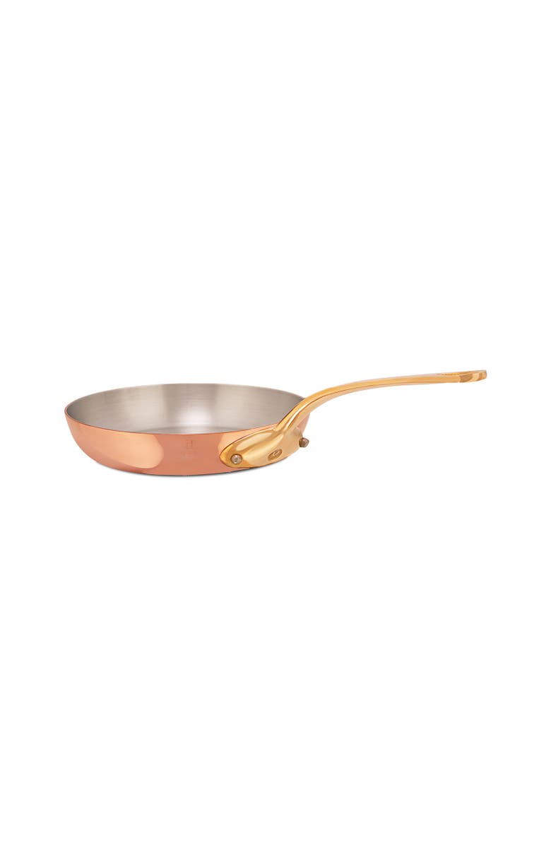 Mauviel M'Heritage 200 B 2mm Polished Copper & Stainless Steel Frying Pan With Brass Handles, 10.24-in, Main, color,