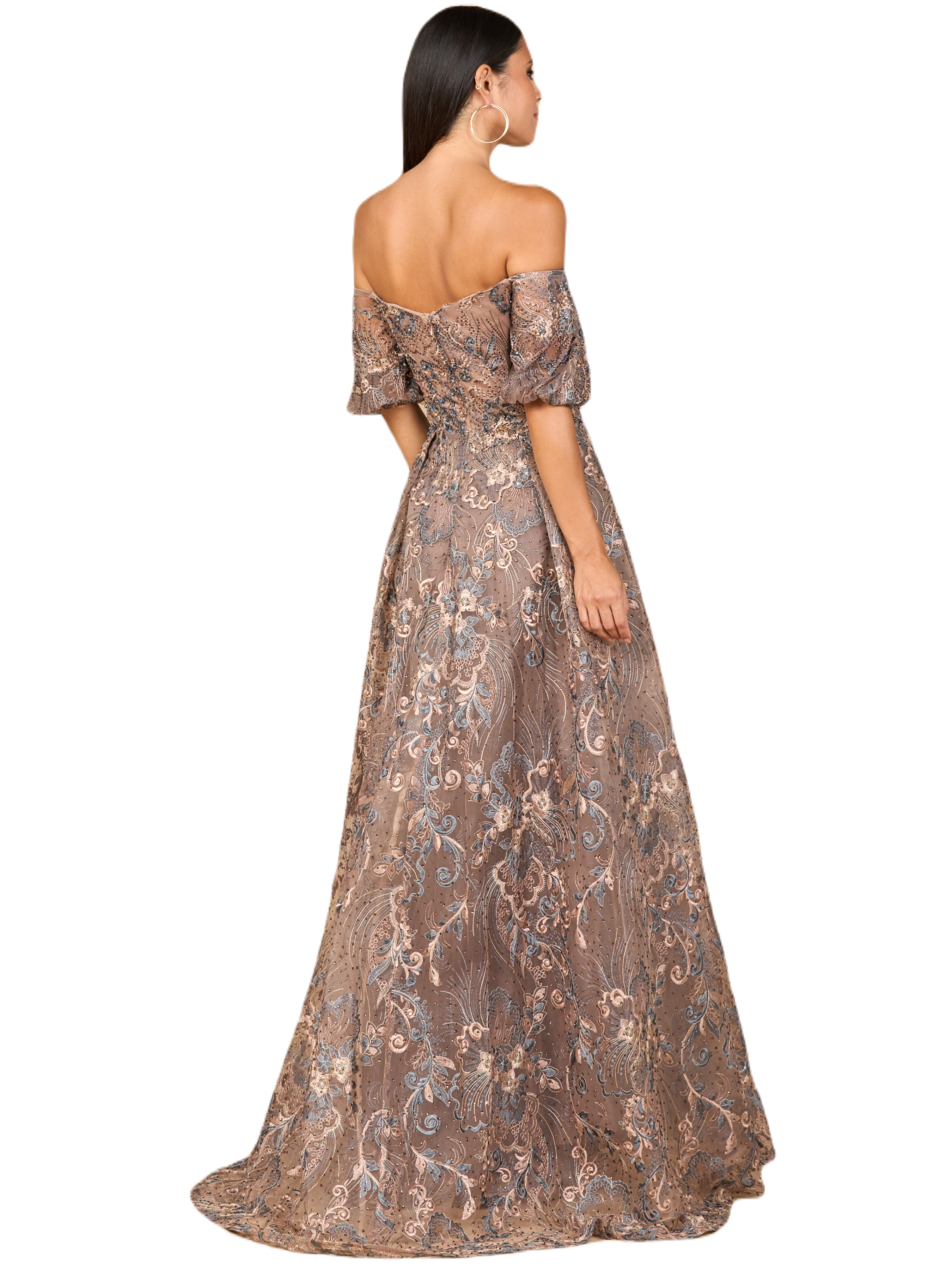 Off Shoulder Lace Ballgown - image 2