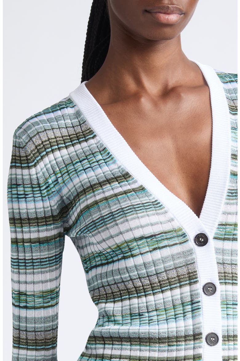 Mixed Stripe Rib Cardigan, Alternate, color, S72R4