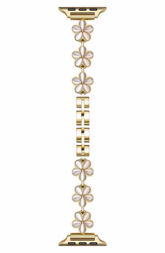 Posh Tech June Flower Stainless Steel Apple Watch® Watchband
