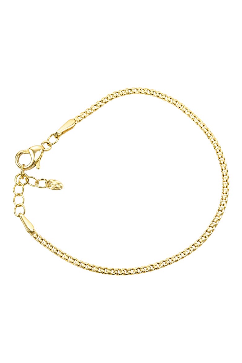 Flat Link Chain Bracelet, Main, color, GOLD