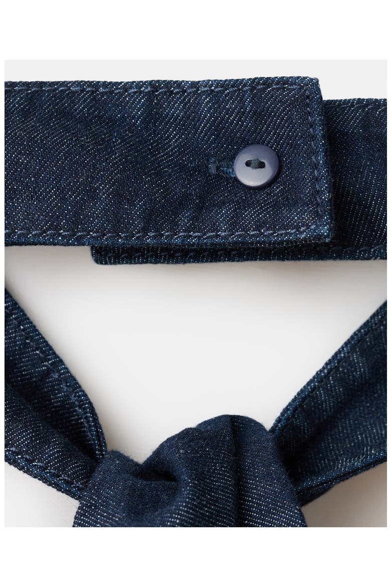 Cotton & Linen Denim Crop Halter Top, Alternate, color, OPEN BLUE