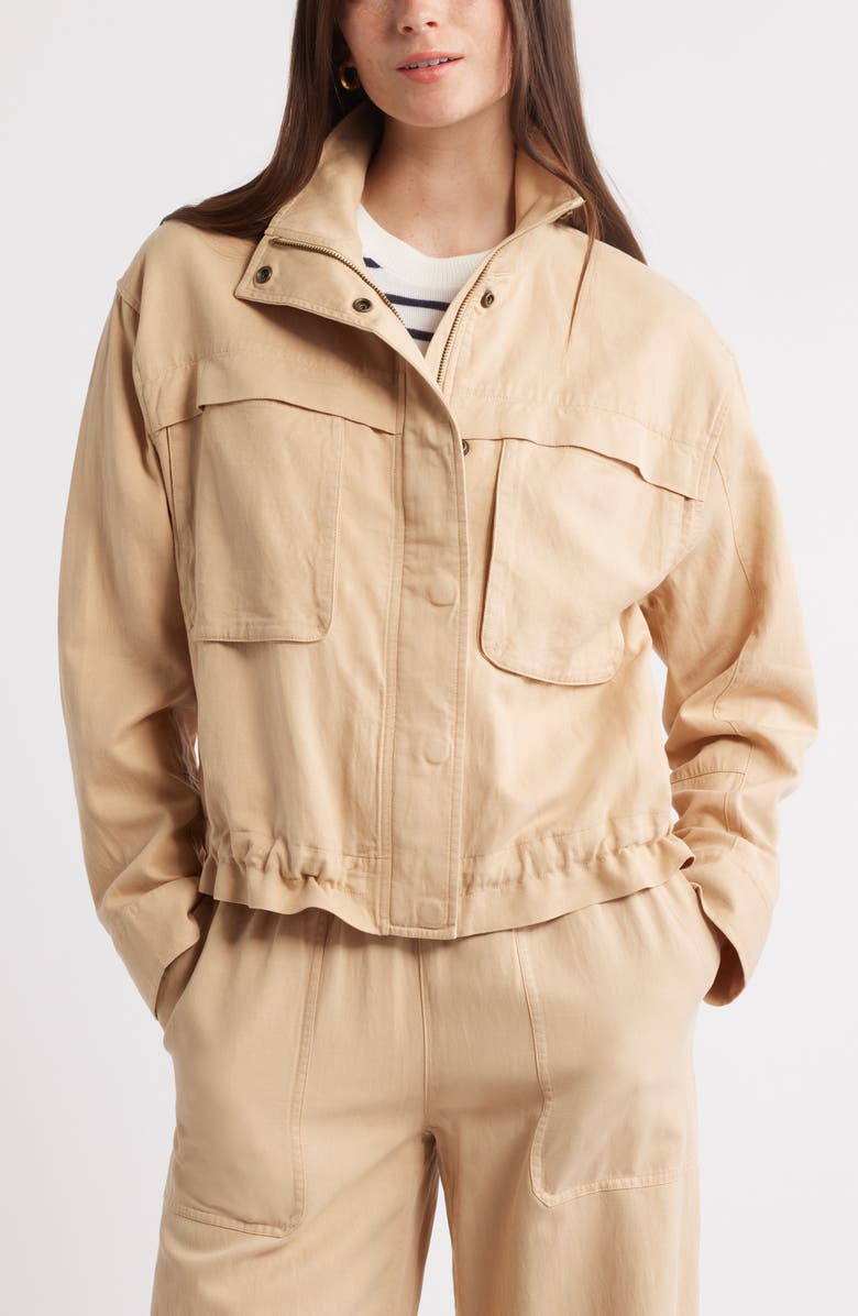 Caslon<sup>®</sup> Utility Jacket, Alternate, color, Tan Shore