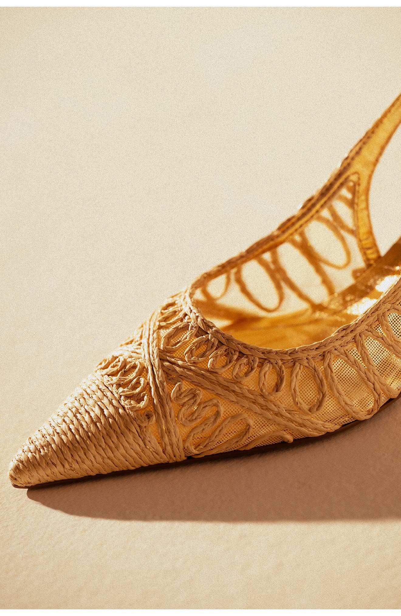 Arezzo Liz Slingback Pump, Alternate, color, Natural Gold