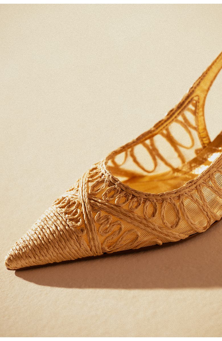 Arezzo Liz Slingback Pump, Alternate, color, Natural Gold